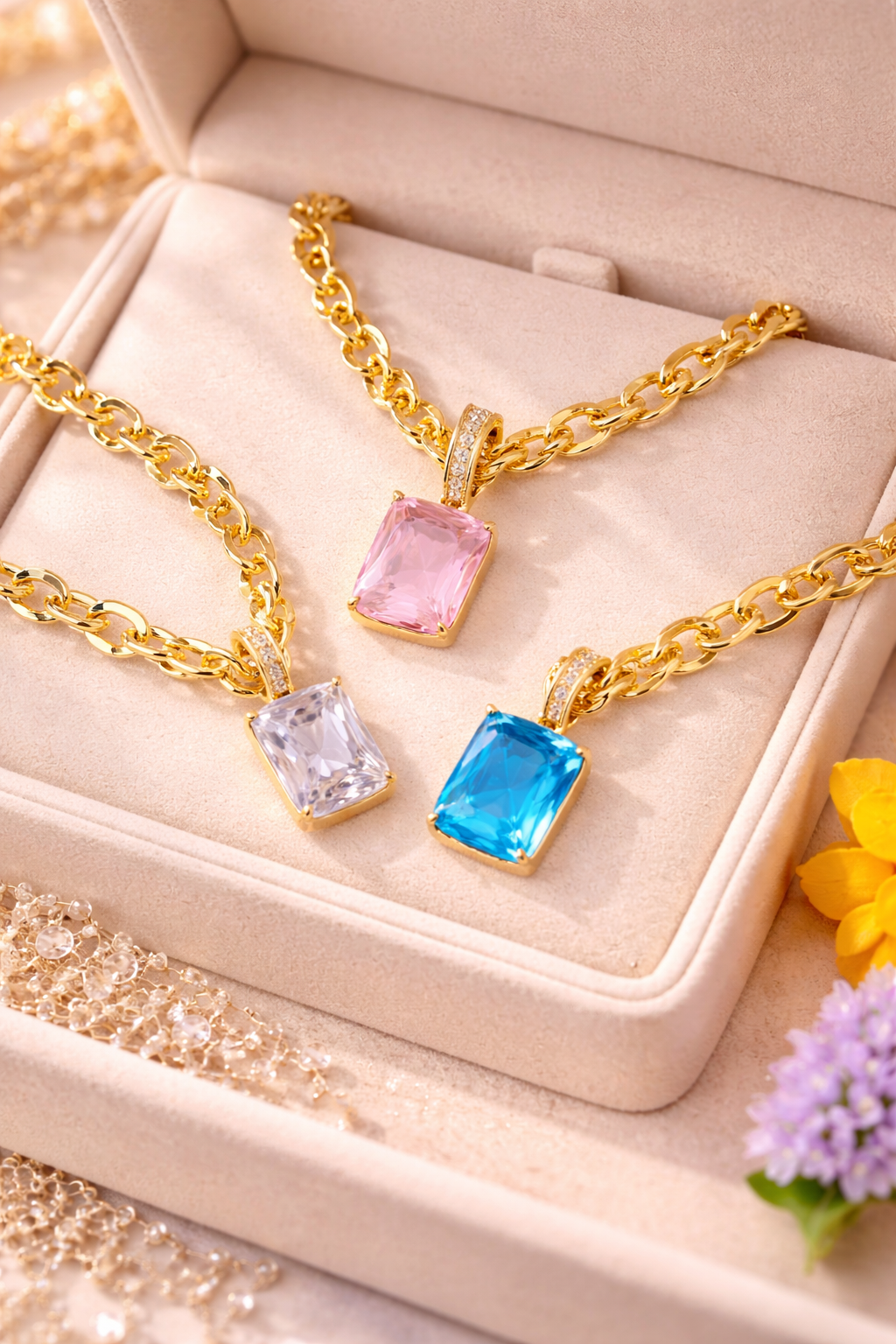 ELEGANT GOLD CZ NECKLACE