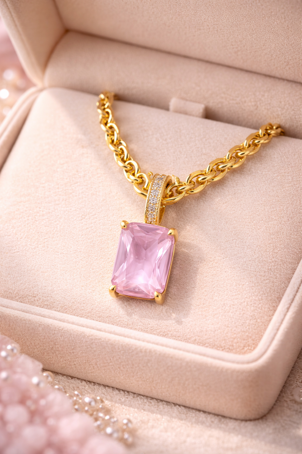 ELEGANT GOLD CZ NECKLACE