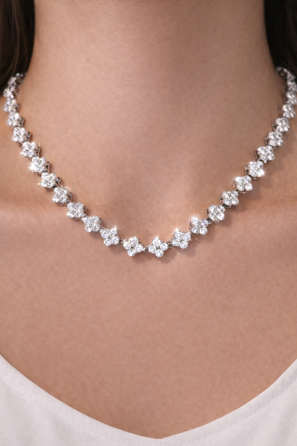 AURORA CRYSTAL SET GOLD SILVER